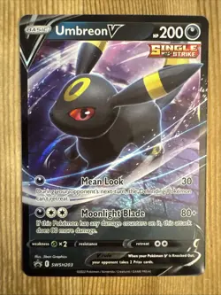 Umbreon V - SWSH203 - Pokemon Sword & Shield Promo Ultra Rare Holo Card NM - Image 1