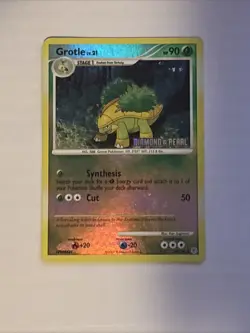 Pokemon TCG Grotle (49/130) Reverse Holo Stamped Promo Card Diamond & Pearl 2007 - Image 1