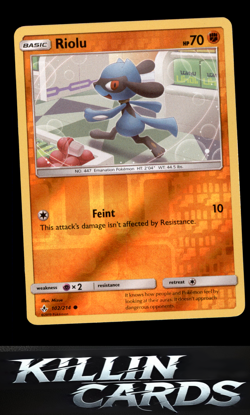 Reverse Holofoil Riolu 102/214 Pokemon Common SM - Unbroken Bonds Card NM - Image 1