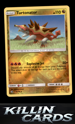 Reverse Holofoil Turtonator 50/70 Pokemon Uncommon Dragon Majesty Card NM - Image 1