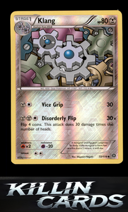 Reverse Holofoil Klang 72/114 Pokemon Uncommon XY - Steam Siege Card NM - Image 1