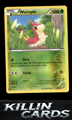 Reverse Holofoil Wurmple 3/108 Pokemon Common XY - Roaring Skies Card NM - Image 1