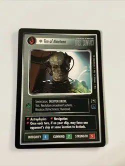 Star Trek CCG Personnel Borg Ten Of Nineteen Common Black Boarder Card - Image 1