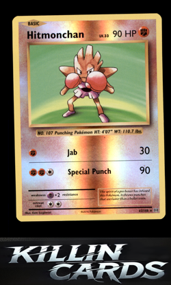 Reverse Holofoil Hitmonchan 62/108 Pokemon Holo Rare XY - Evolutions Card NM - Image 1