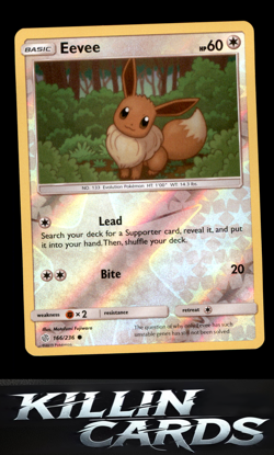 Reverse Holofoil Eevee - 166/236 166/236 Pokemon Common SM - Cosmic Eclipse Card - Image 1