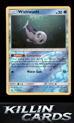 Reverse Holofoil Wishiwashi 44/149 Pokemon Uncommon SM Base Set Card NM - Image 1