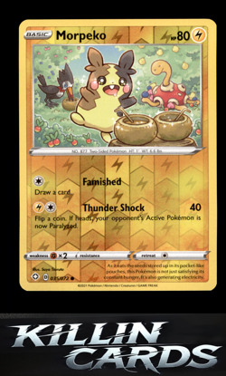 Reverse Holofoil Morpeko (035) 035/072 Pokemon Common Shining Fates Card NM - Image 1