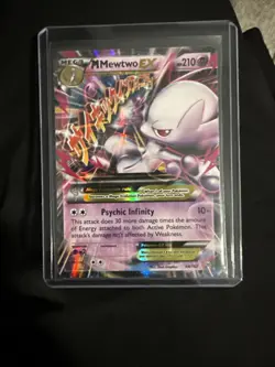 Pokemon M Mega Mewtwo EX Holo TCG Card 64/162 XY Breakthrough - Image 1