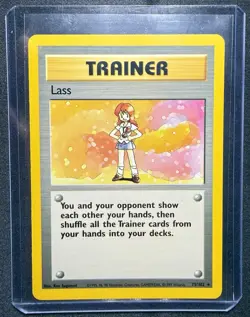 Pokemon TCG Lass 75/102 Base Set Trainer Unlimited Rare Card 075/10 - Image 1