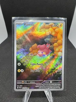 Pokemon Pawmi TCG Scarlet & Violet Paldean Fates Holo Illustration Card 226/091 - Image 1