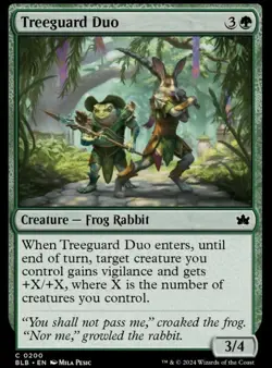 x1 Treeguard Duo BLB Bloomburrow MTG 200 COMMON M/NM - Free Shipping - Image 1