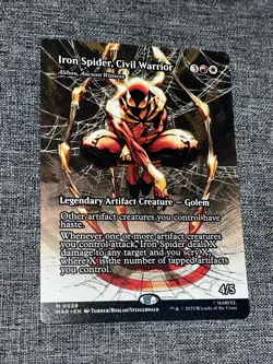 MTG Iron Spider, Civil Warrior Alibou Non Foil 0039 (Borderless) NM/M - Image 1