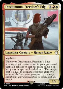 Desdemona, Freedom's Edge - Universes Beyond: Fallout - Magic The Gathering MTG - Image 1