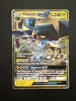 Vikavolt GX 45/145 Guardians Rising Holo Sun & Moon Pokemon - Image 1