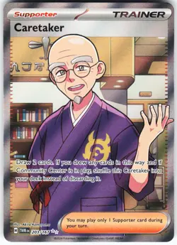 Caretaker - 203/167 Pokemon SV06: Twilight Masquerade Holo Ultra Rare NM - Image 1