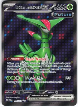 Iron Leaves ex - 186/162 Pokemon SV05: Temporal Forces Holo Ultra Rare NM - Image 1
