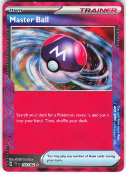 Master Ball 153/162 Pokemon SV05: Temporal Forces Holo ACE SPEC Rare NM - Image 1