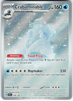 Crabominable - 149/142 Pokemon SV07: Stellar Crown Holo Illustration Rare NM - Image 1