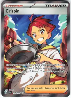 Crispin - 164/142 Pokemon SV07: Stellar Crown Holo Ultra Rare NM - Image 1