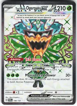 Teal Mask Ogerpon ex - 190/167 Pokemon SV06: Twilight Masquerade Holo Ultra Rare - Image 1
