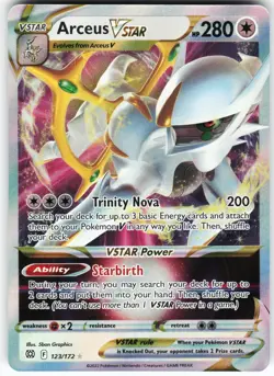 Arceus VSTAR 123/172 Pokemon SWSH09: Brilliant Stars Holo Ultra Rare NM - Image 1