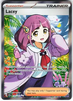 Lacey - 166/142 Pokemon SV07: Stellar Crown Holo Ultra Rare NM - Image 1