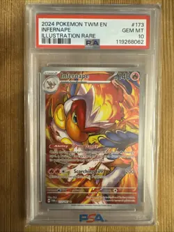 Infernape 173/167 - Twilight Masquerade Illustration Rare Pokemon TCG PSA 10 - Image 1