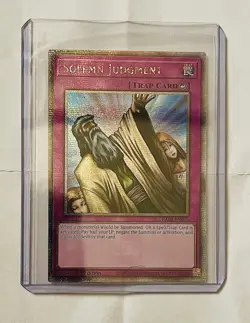 Solemn Judgment RA02-EN075 Yugioh QUARTER CENTURY RARE Rarity Collection II MINT - Image 1