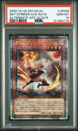 PSA 10 Sky Striker Ace Raye 25th Secret Rare Alt Art QCCU Yugioh JP - Image 1