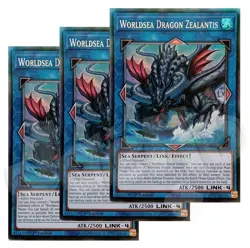 Yugioh Worldsea Dragon Zealantis x 3 - Prismatic Collector's Rare NM - Free Holo - Image 1