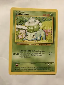 Bulbasaur 44/102 - Pokemon TCG - Unlimited Base Set Card - Image 1