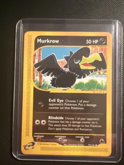 Pokemon Murkrow Skyridge Card 79/144 Common Non-Holo NM - Image 1