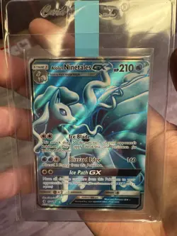 Pokemon TCG Guardians Rising 132/149 Alolan Ninetales GX Full Art Rare Card *NM* - Image 1