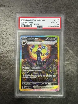 PSA 10 Umbreon EX SAR 217/187 Terastal Festival Sv8a 2025 Korean Pokemon Card - Image 1