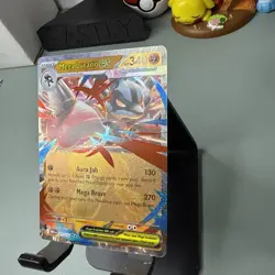 Mega Lucario EX 077/132 Mega Evolution Holo Rare Pokemon Card NM - Image 2