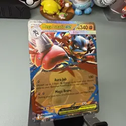 Mega Lucario EX 077/132 Mega Evolution Holo Rare Pokemon Card NM - Image 3