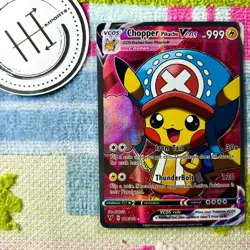 Chopper Pikachu VCOS Pokemon Card Holo Cosplay ART - Image 1