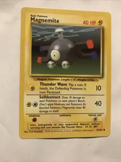 Magnemite 053/102 Base Set Regular Pokemon TCG Regular Card - Image 1