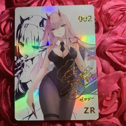 Zero Two Darling in the Franxx Goddess ZR Portrait Anime Waifu Holo Girl Card - Image 1