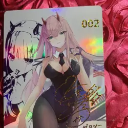 Zero Two Darling in the Franxx Goddess ZR Portrait Anime Waifu Holo Girl Card - Image 2