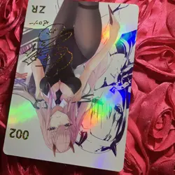 Zero Two Darling in the Franxx Goddess ZR Portrait Anime Waifu Holo Girl Card - Image 3