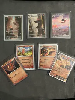 Charmander Carmelon Charizard 151 Raw (English) Set of 7 Pokemon Cards - Image 1