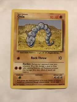 Pokemon TCG Onix Base Set 56/102 Regular Unlimited Common Card - Image 1