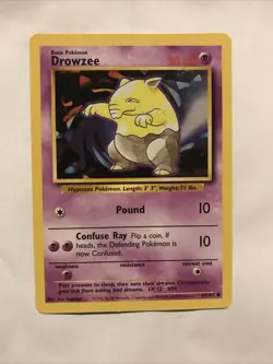 Pokemon TCG Drowzee Base Set 49/102 Unlimited Regular Card - Image 1