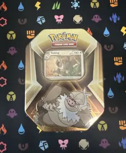 Pokemon Triple Whammy SLAKING Tin 3 Booster Packs 3 Foil Cards TCG New & Sealed - Image 1