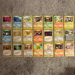 Vintage Early 2000s RARE FIND Various Types Pokemon Lot (21 Cards) - Image 1