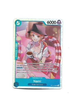 One Piece Card Game Nami OP11-054 SR Super Rare Foil Card NM - Image 1