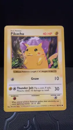 Red Cheeks Pikachu 58/102 - Base Set - Vintage WOTC Pokemon Card - Image 1