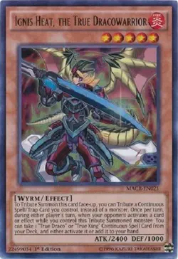 Yugioh Ignis Heat the True Dracowarrior - Ultra Rare 1st - Free Holographic Card - Image 1