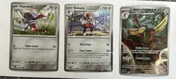 Pokemon TCG Card Kingambit SVP 130 Promo Pawniard 148/197 Bisharp 149/197 OBF - Image 1
